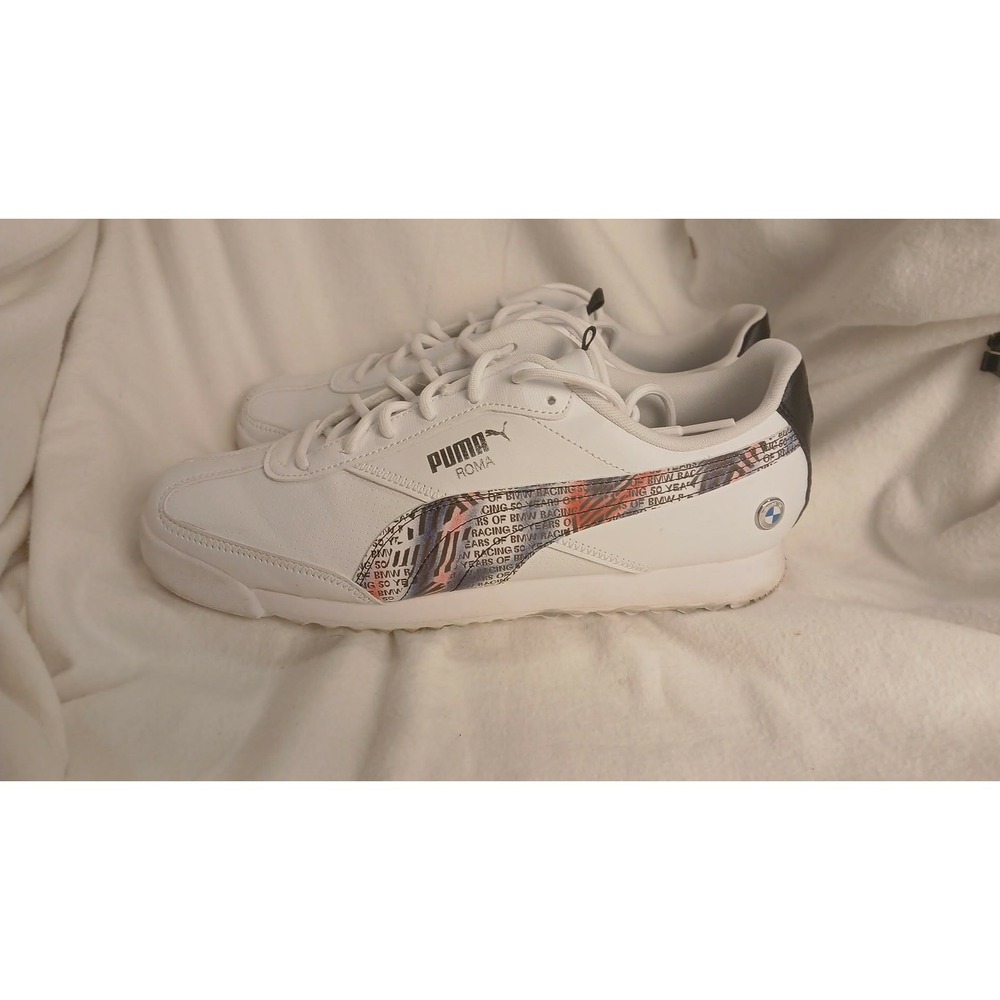 Puma Roma BMW M Motorsport 50 Years White Sneakers 307238-02 Mens 10
